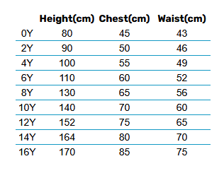 2025 Rip Curl Juniors Rash Vests 0 Size Chart